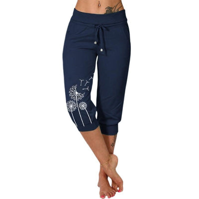 Megan - Pantalon large taille haute décontracté à la mode Pantalon court taille haute