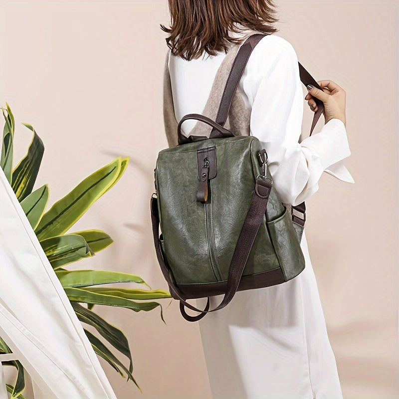 Sac à dos pour femme en cuir PU vegan au design sûr