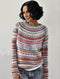 Maglia chic a maniche lunghe con stampa
