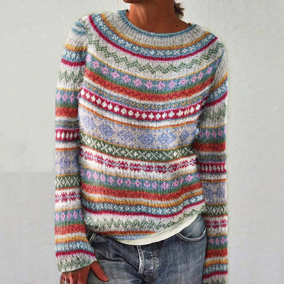 Maglia chic a maniche lunghe con stampa