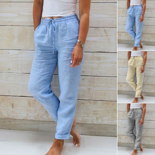 Pantalon respirant avec taille élastique et coupe décontractée