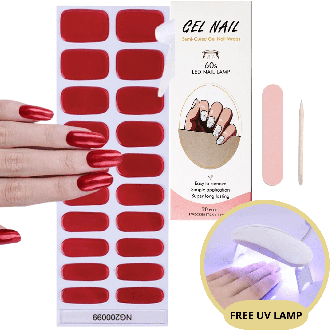 Set di adesivi per unghie in gel con lampada UV