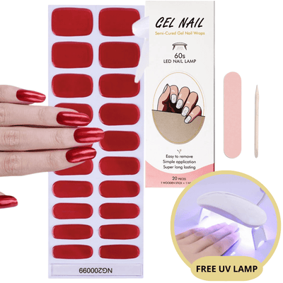 Set di adesivi per unghie in gel con lampada UV