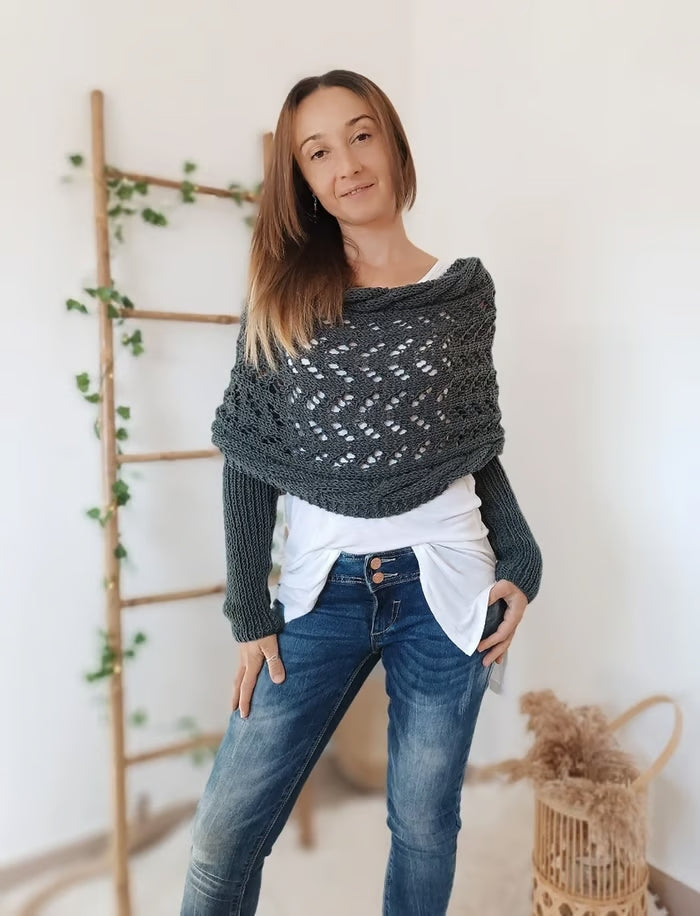 Acogedor bohemien -estilo femenino envolvente