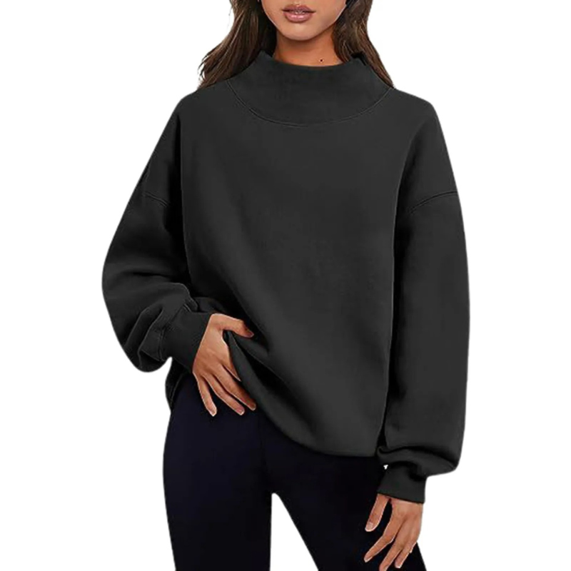 Maglione basic aderente con maniche lunghe