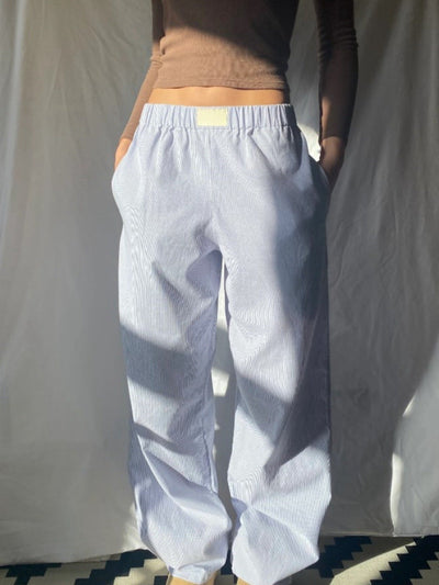 Gabrielle - Pantalon large à rayures verticales