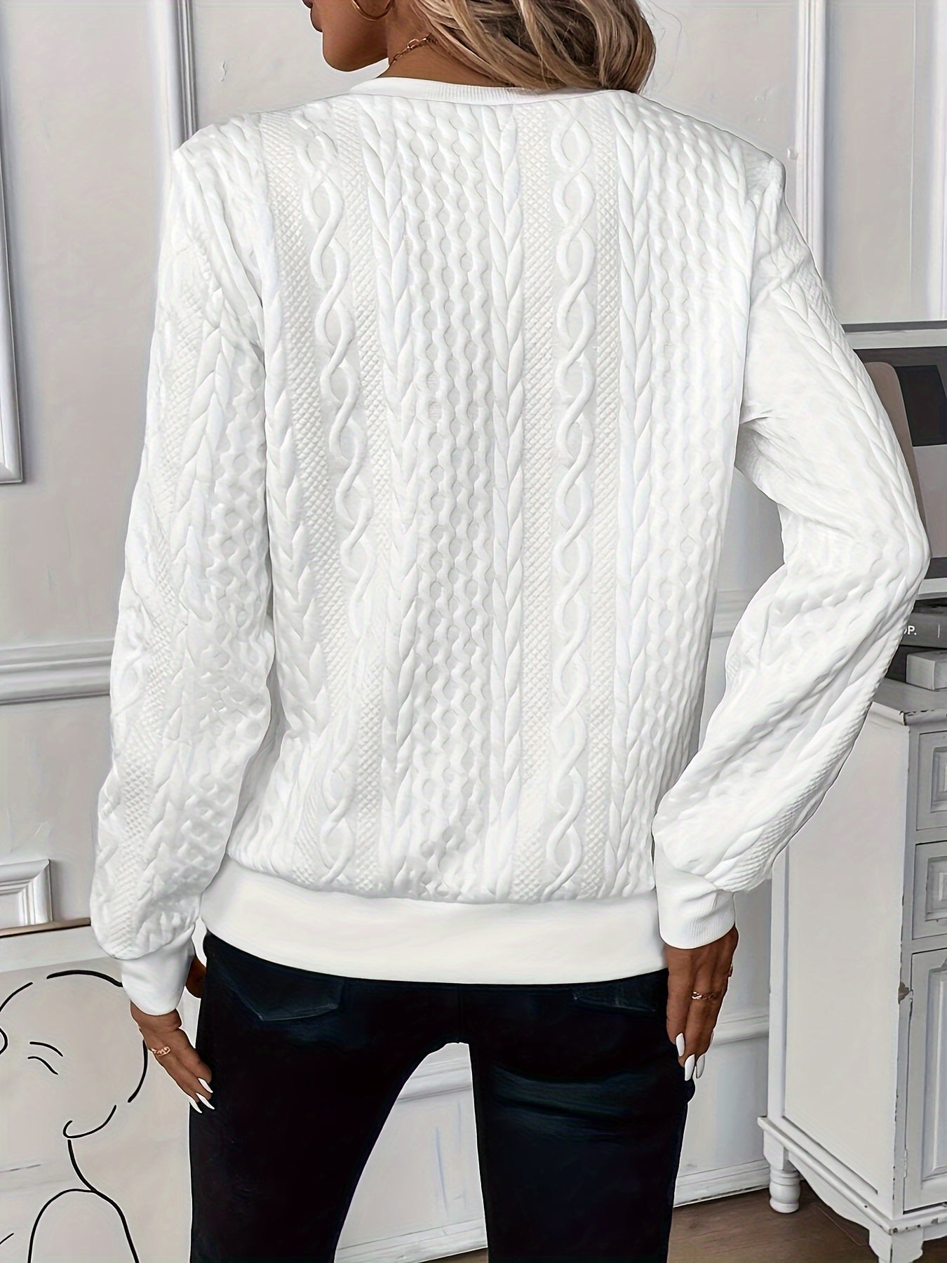 Elegante maglione lavorato a maglia