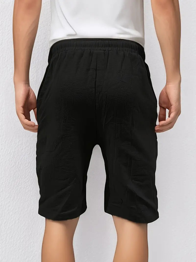 Short décontracté en lin pour homme