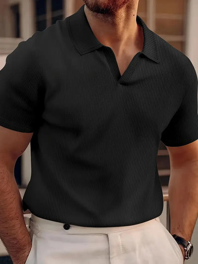 Polo décontracté à manches courtes pour homme