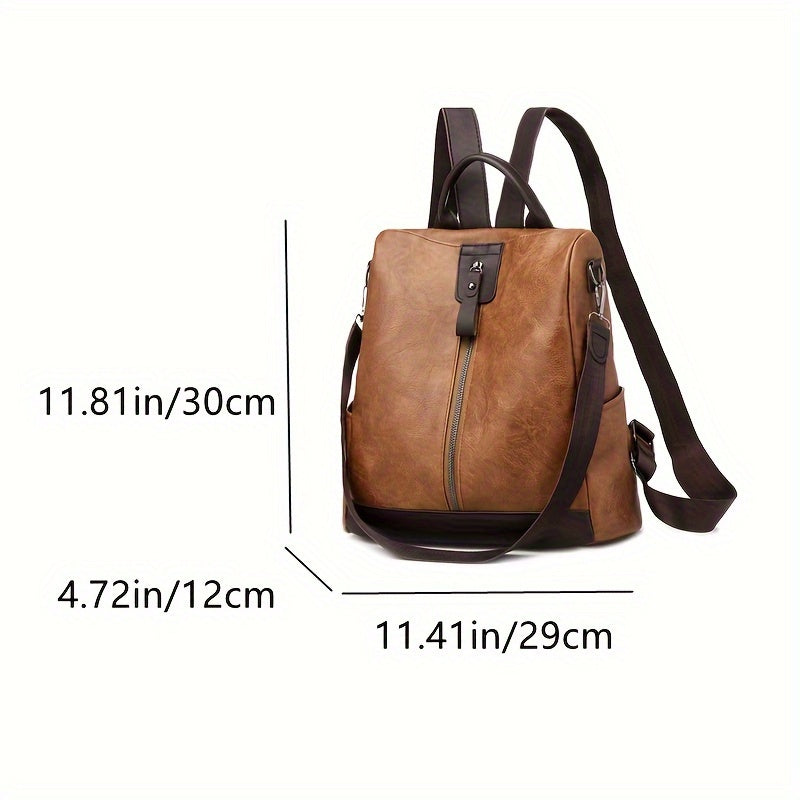 Sac à dos pour femme en cuir PU vegan au design sûr