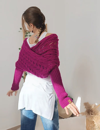 Acogedor bohemien -estilo femenino envolvente