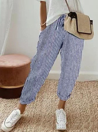 Kelly - Pantalon décontracté imprimé multicolore