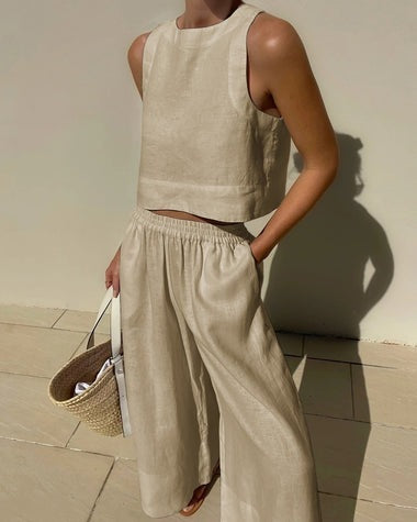 Heather - Ensemble sans manches avec pantalon pour femme