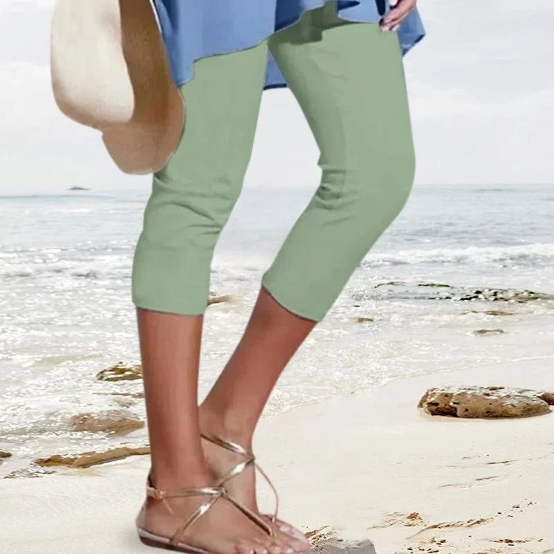 Ingrid - Pantalon élastique taille haute