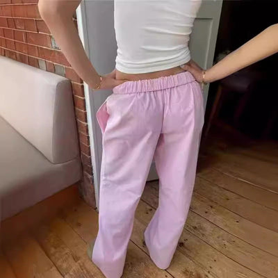 Gabrielle - Pantalon large à rayures verticales