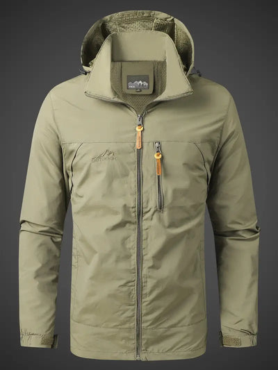 Chaqueta anti -pastas para hombres impermeables con capucha y bolsillos para uso externo