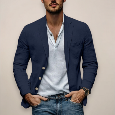Blazer de lino para hombre: ligero, cómodo y elegante para el verano.
