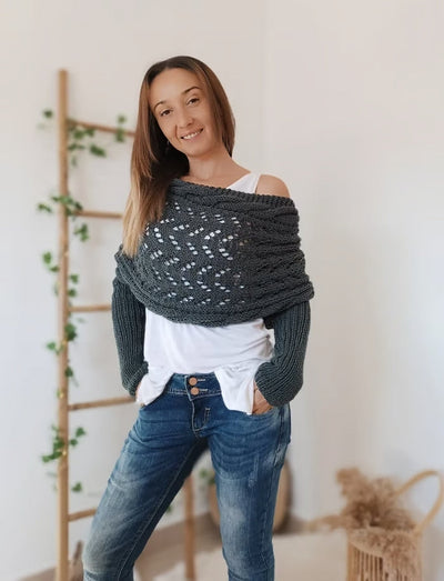 Acogedor bohemien -estilo femenino envolvente