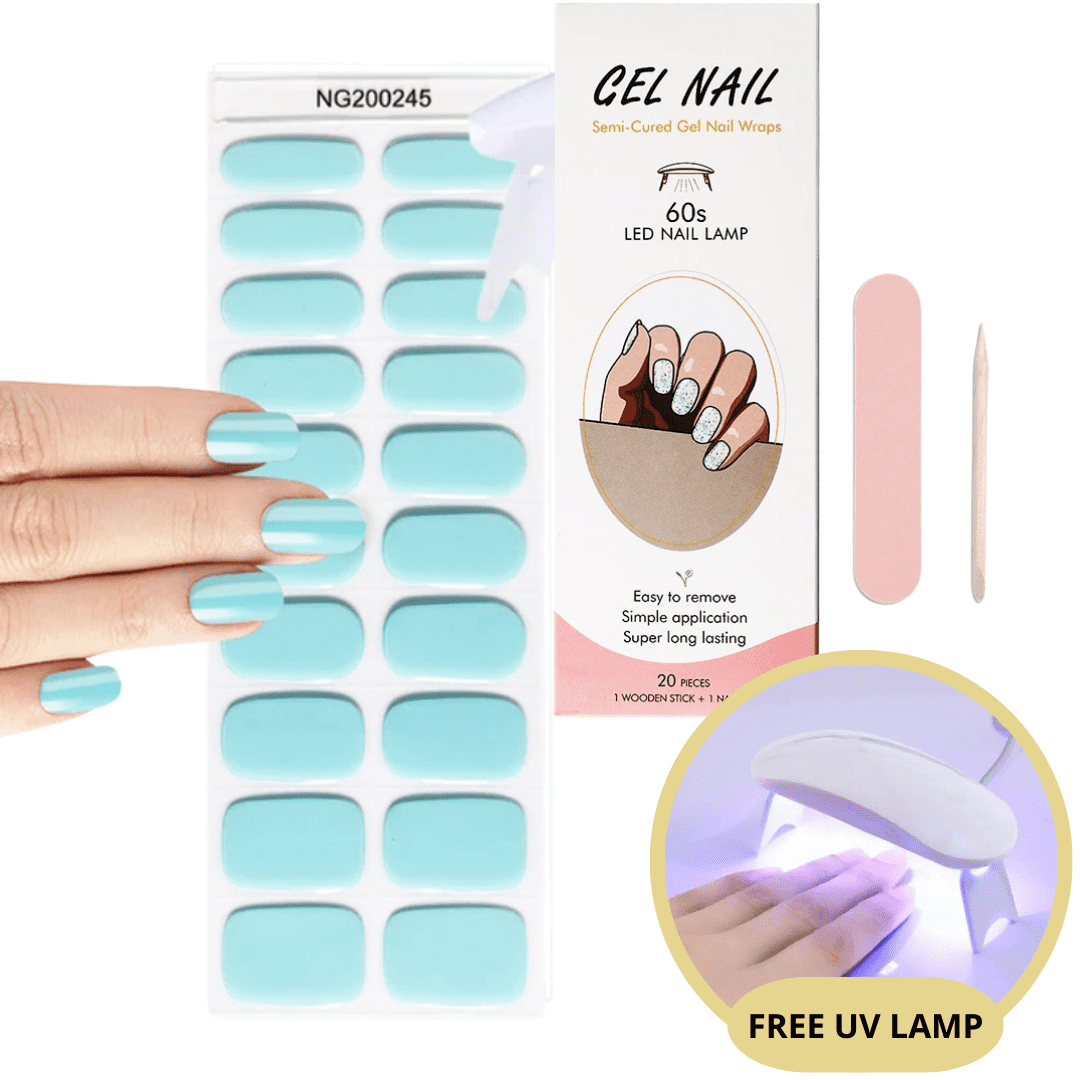 Set di adesivi per unghie in gel con lampada UV