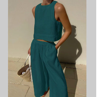 Heather - Ensemble sans manches avec pantalon pour femme