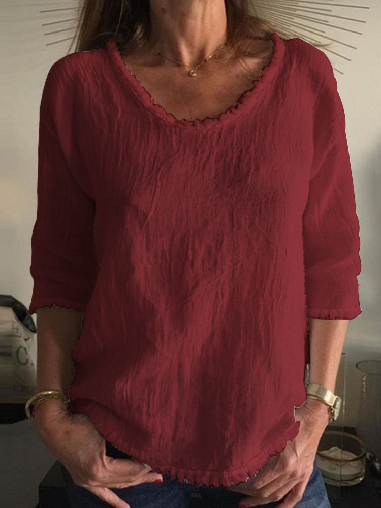 Camiseta informal de lino - Charleigh