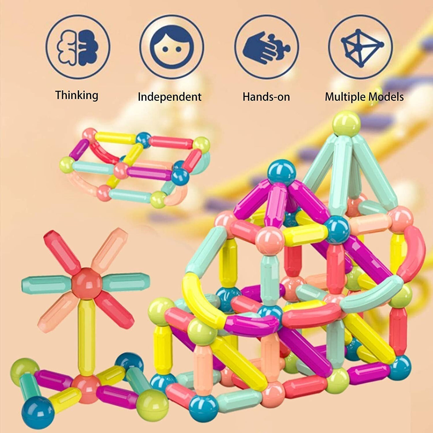 Blocchi MagnaFun - Giocattoli magnetici per il gioco creativo ed educativo