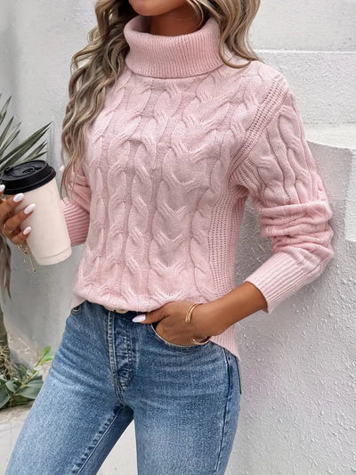 Mila - Suéter de cuello alto retorcido para mujer