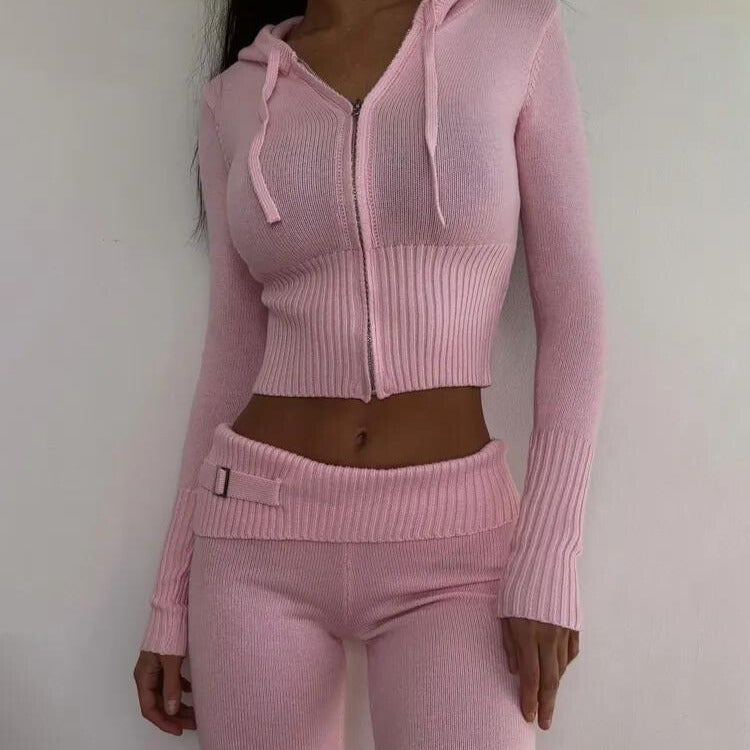 Accogliente set da donna con cappuccio