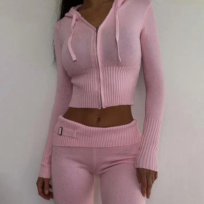 Accogliente set da donna con cappuccio