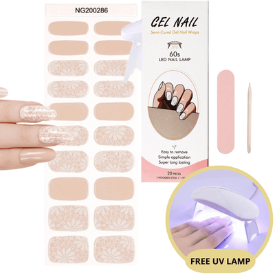 Set di adesivi per unghie in gel con lampada UV