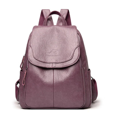 Sac à dos en cuir anti-Thet pour les femmes à la mode | Edah