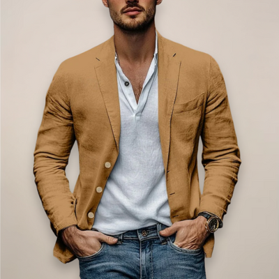 Blazer de lino para hombre: ligero, cómodo y elegante para el verano.