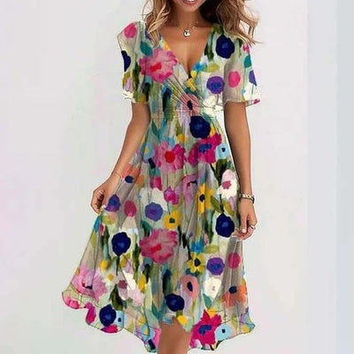Lin | Robe midi fleurie tendance