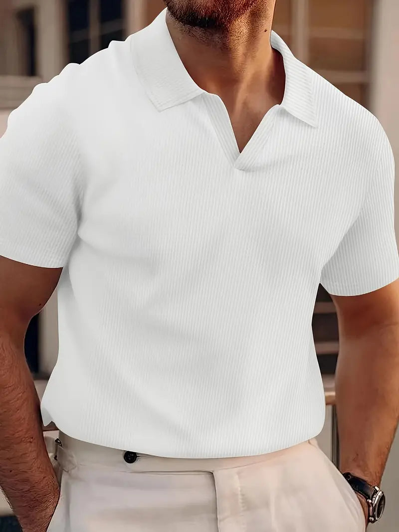 Polo décontracté à manches courtes pour homme