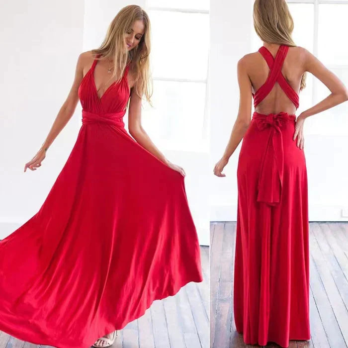 Elegante vestido cruzado de punto - Zara