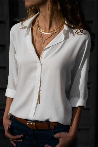 Blusa informal de manga larga Kylie