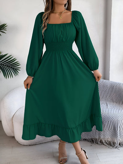 Robe de mariée taille haute à volants pour femme - Idéale pour le printemps/été