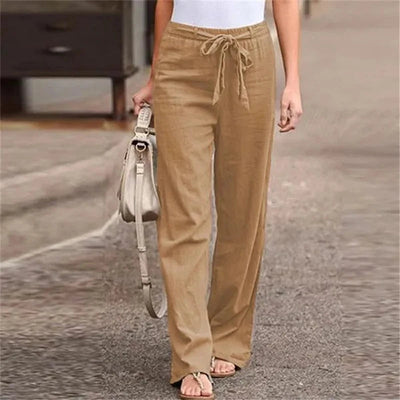 Ilnara - Pantaloni in lino elasticizzato