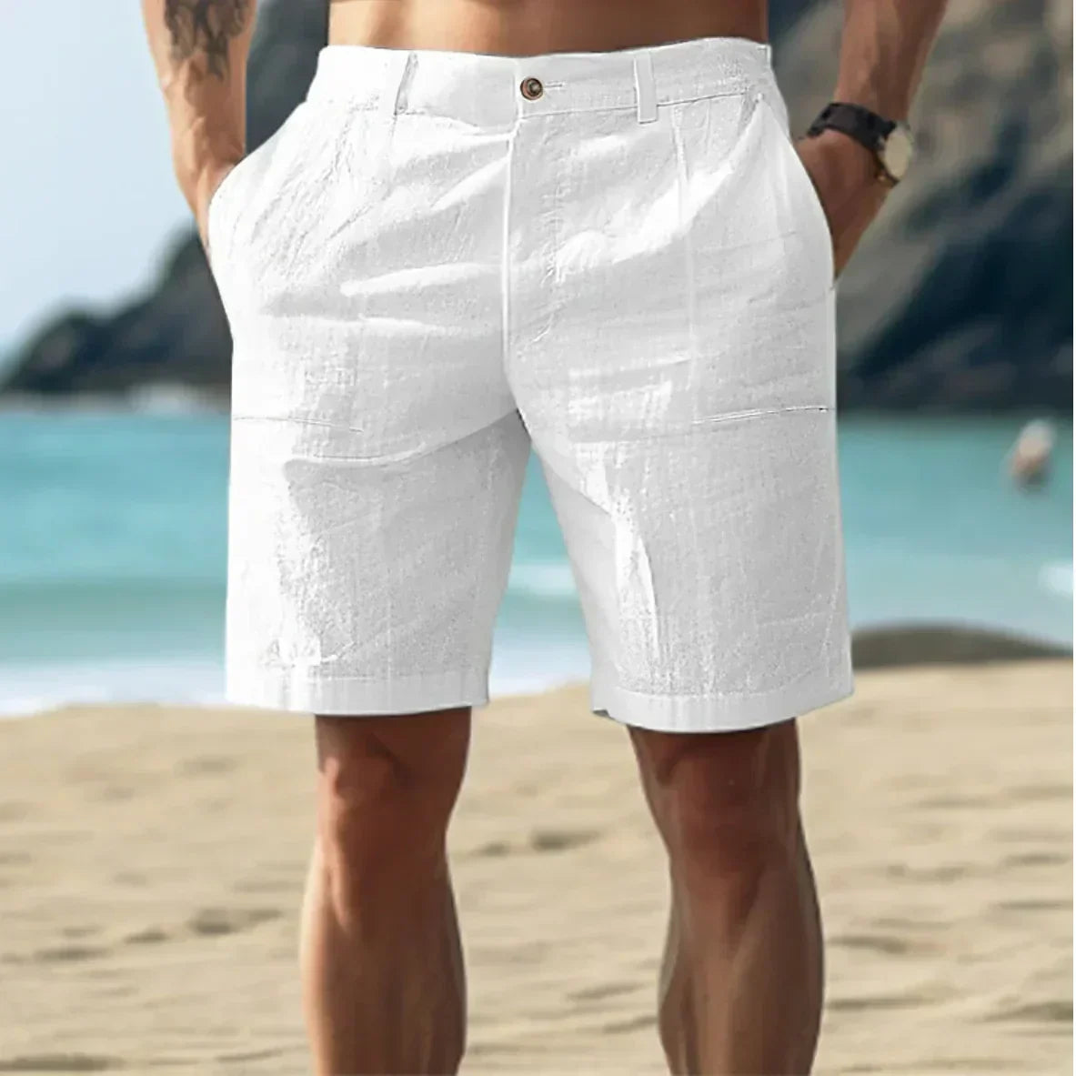 Short élégant en lin pour homme - Lunari