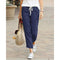 Pantaloni donna casual lino corti coulisse traspiranti