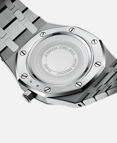 Elegante orologio da polso da uomo da 41 mm con cassa in acciaio inossidabile