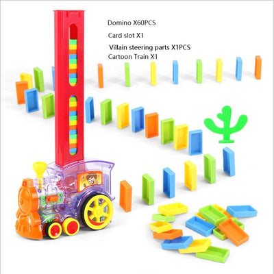 Impilaggio di mattoni - Treno domino giocattolo Montessori