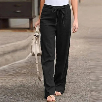 Ilnara - Pantaloni in lino elasticizzato