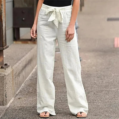 Ilnara - Pantaloni in lino elasticizzato