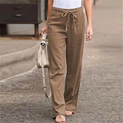 Ilnara - Pantaloni in lino elasticizzato