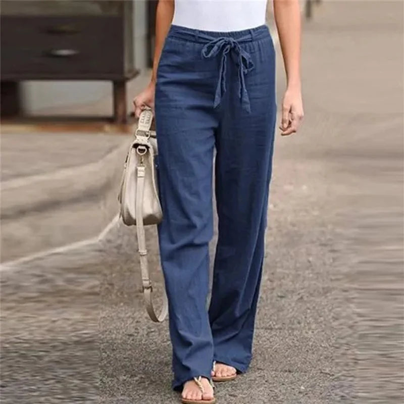Ilnara - Pantaloni in lino elasticizzato