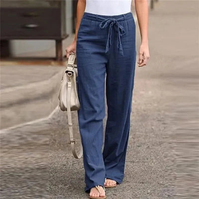 Ilnara - Pantaloni in lino elasticizzato