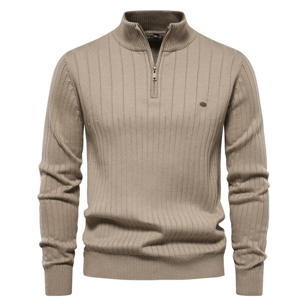 Nuevo suéter con cremallera para hombre para otoño - Aiopeson