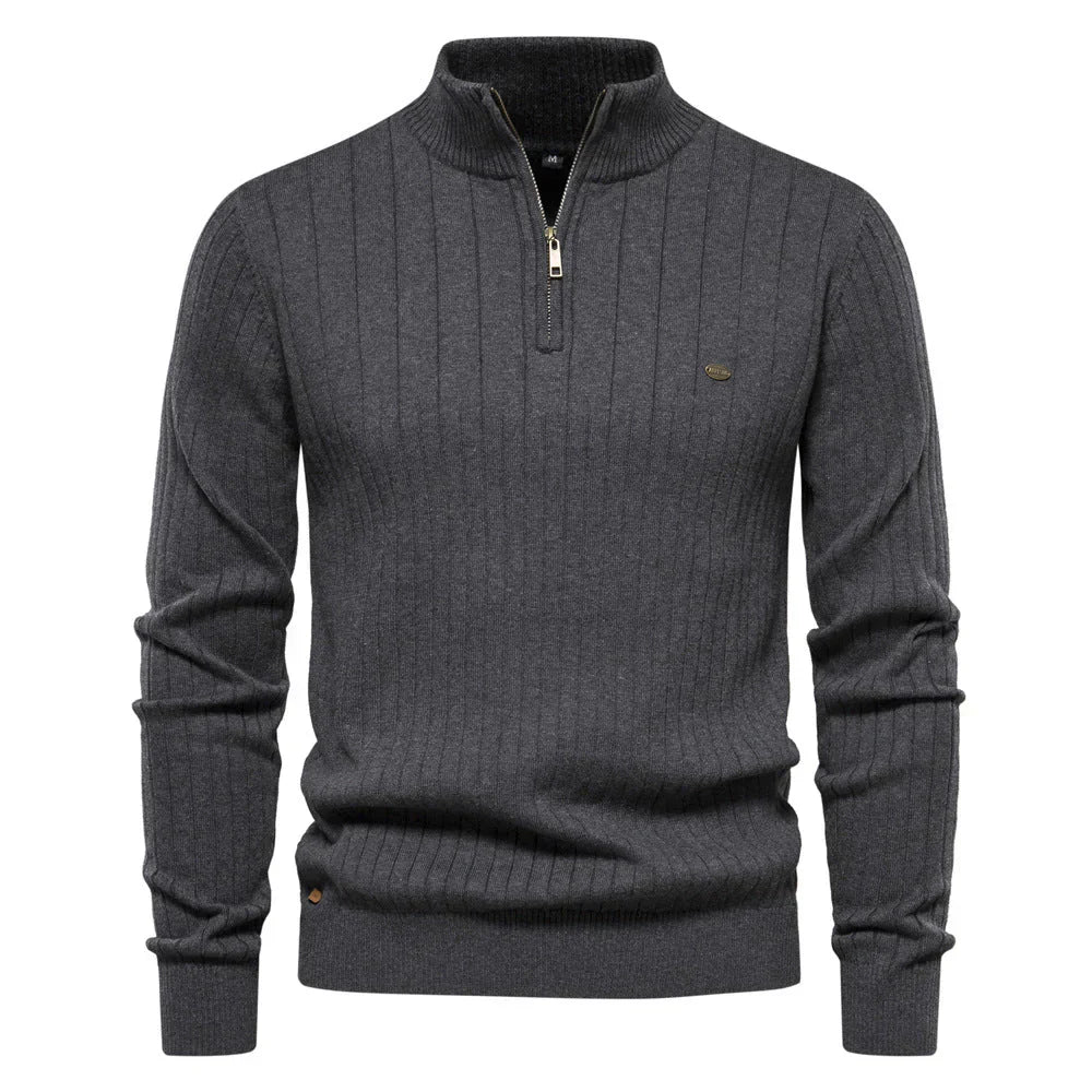 Nuevo suéter con cremallera para hombre para otoño - Aiopeson