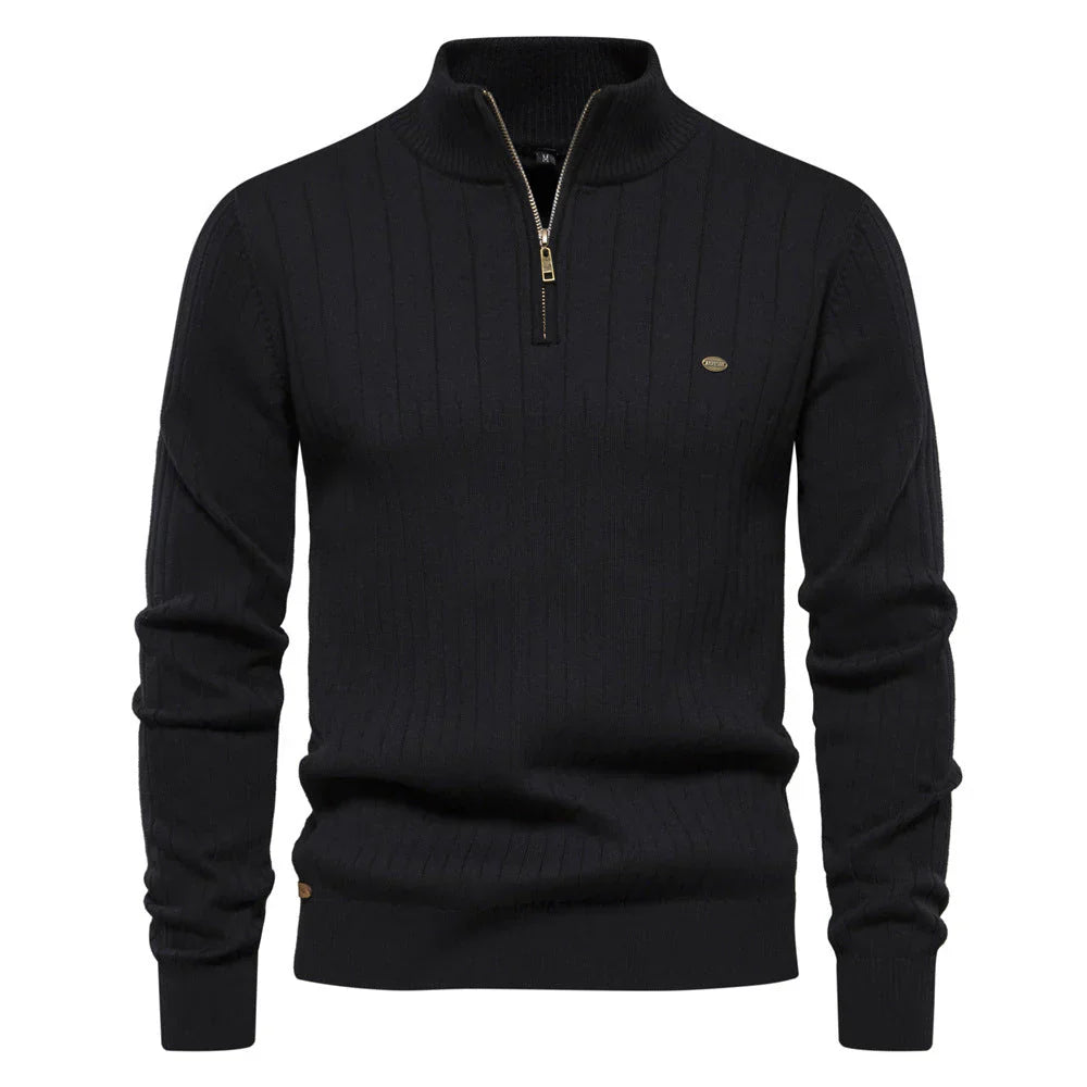 Nuevo suéter con cremallera para hombre para otoño - Aiopeson